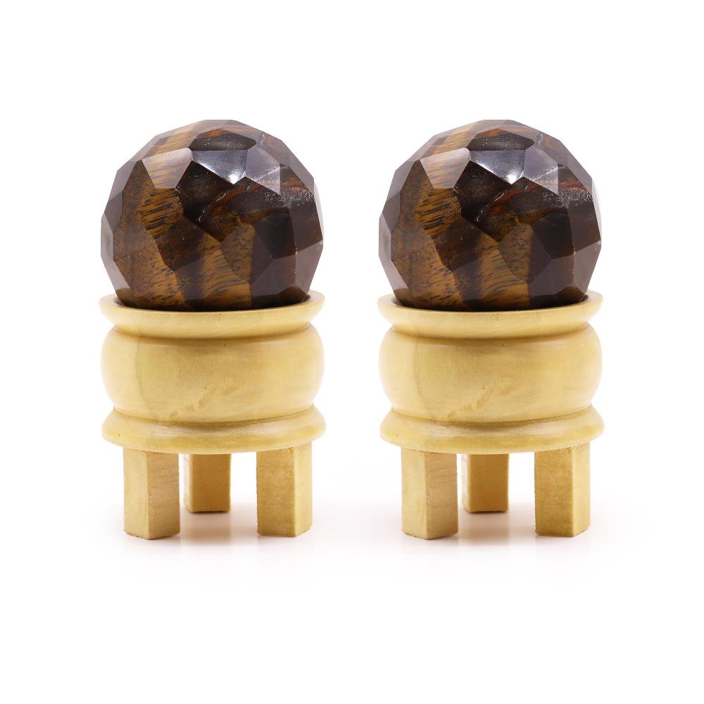 Ancient Wisdom Gemstone Faceted Healing Ball & Stand - Tigereye
