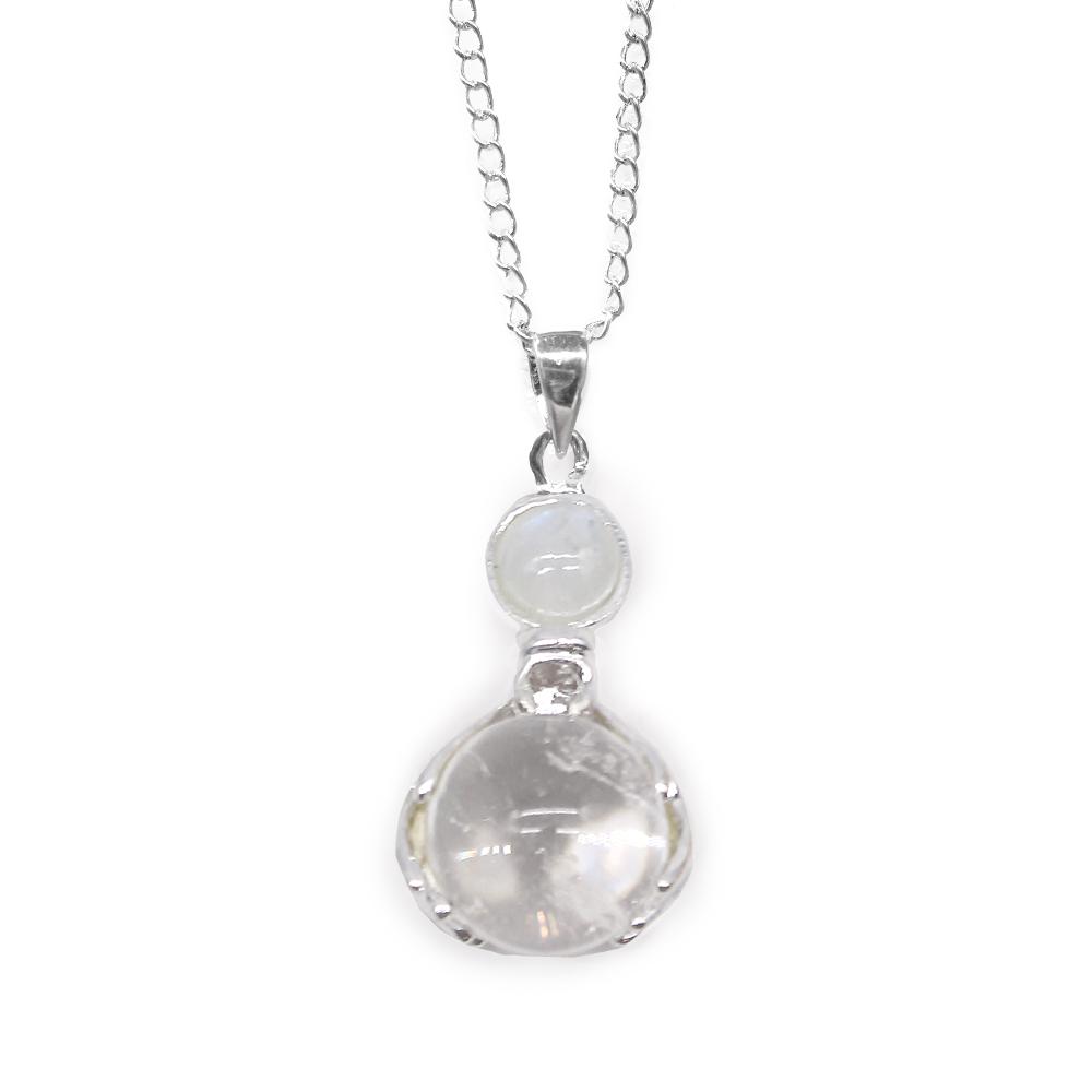 ancient wisdom Gemstone Healing Hands Pendant - Rock Quartz