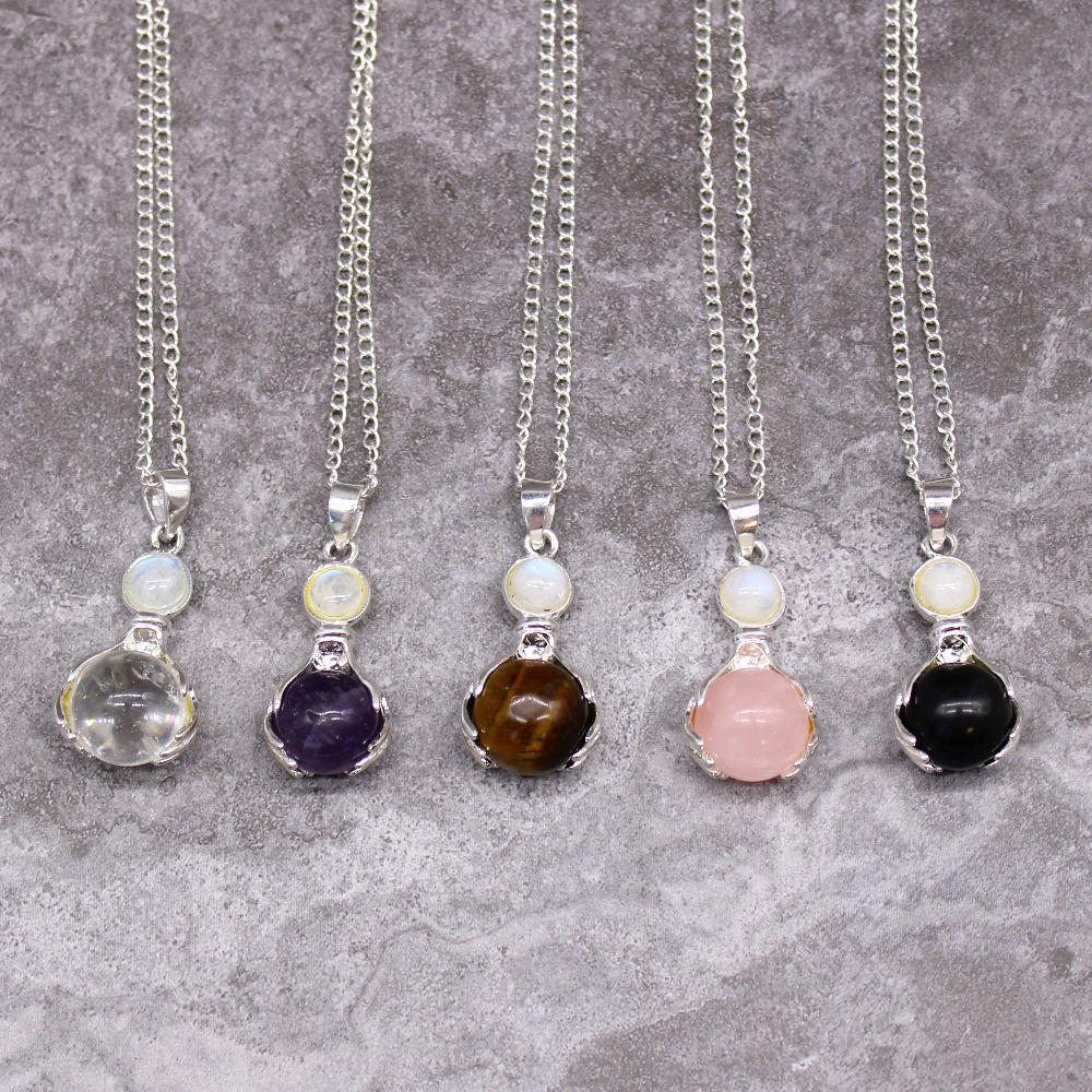 Ancient Wisdom Gemstone Healing Hands Pendant - Tiger Eye