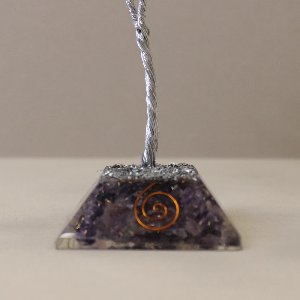 Ancient Wisdom Gemstone Tree With Orgonite Base - 80 Stone - Amethyst