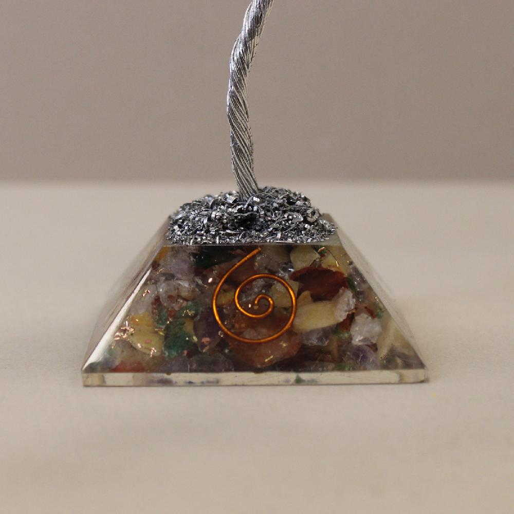 Ancient Wisdom Gemstone Tree With Orgonite Base - 80 Stone - Multi