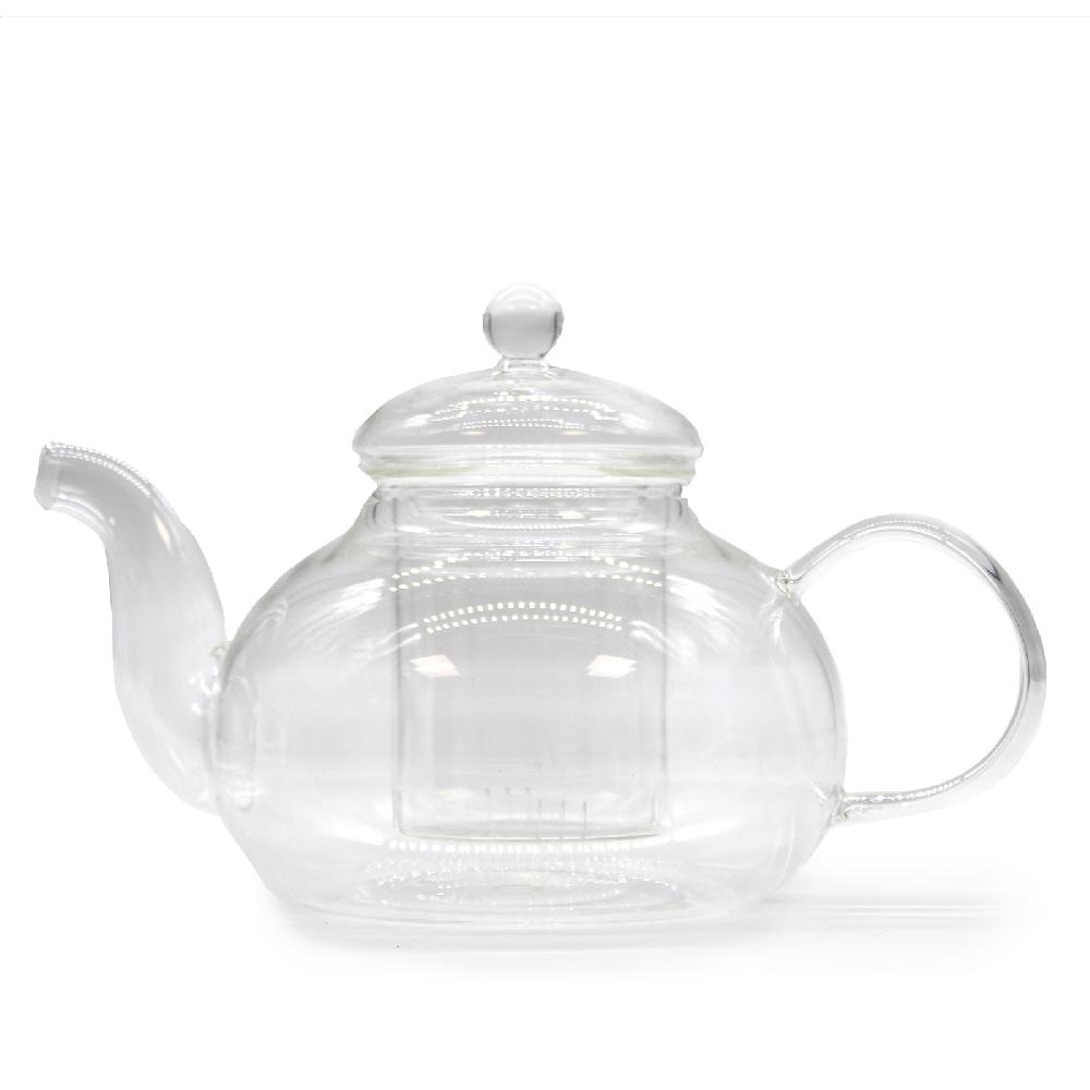 ancient wisdom Glass Infuser Teapot - Round Pearl - 800ml