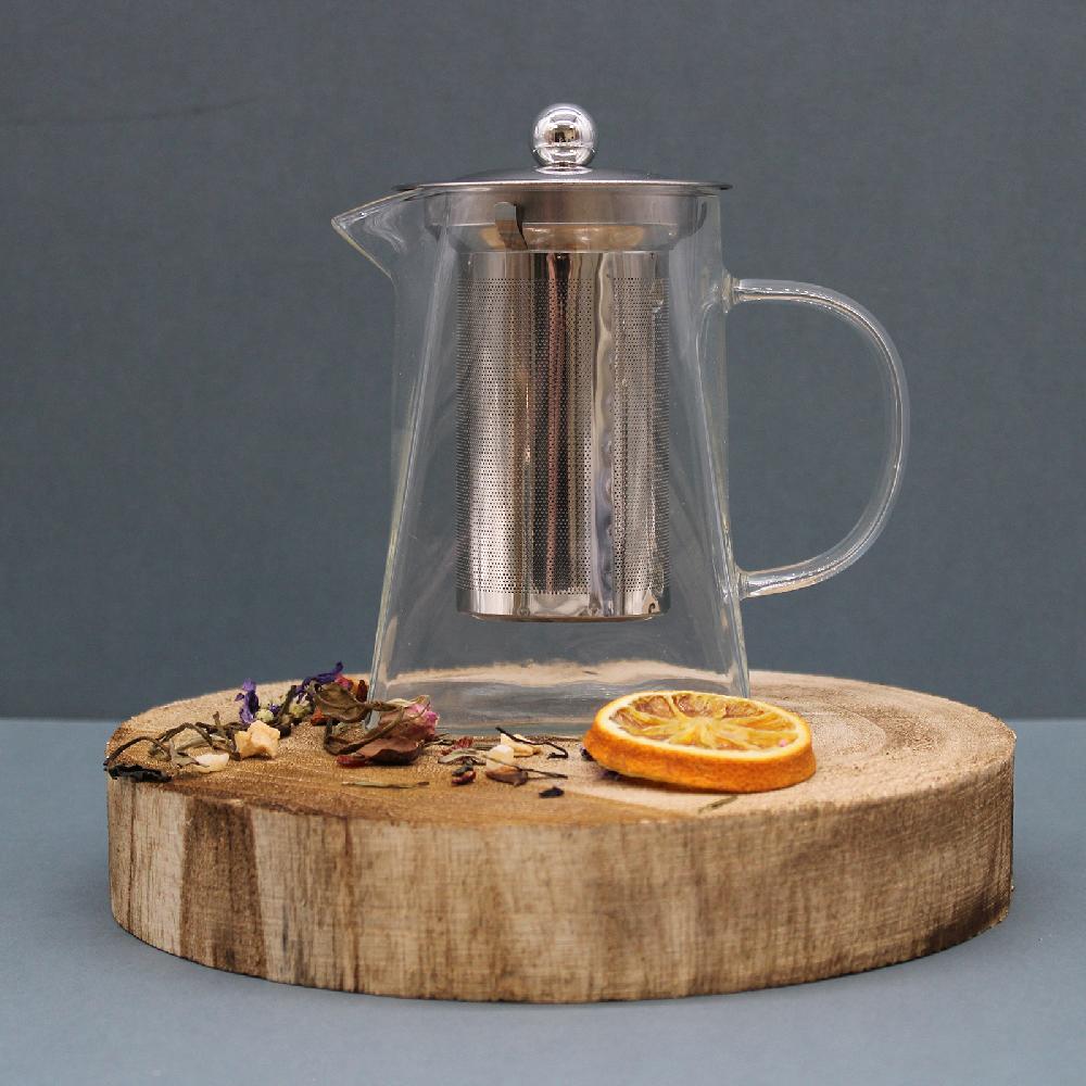 Ancient Wisdom Glass Infuser Teapot - Tower Shape - 750ml - Gift Boxed