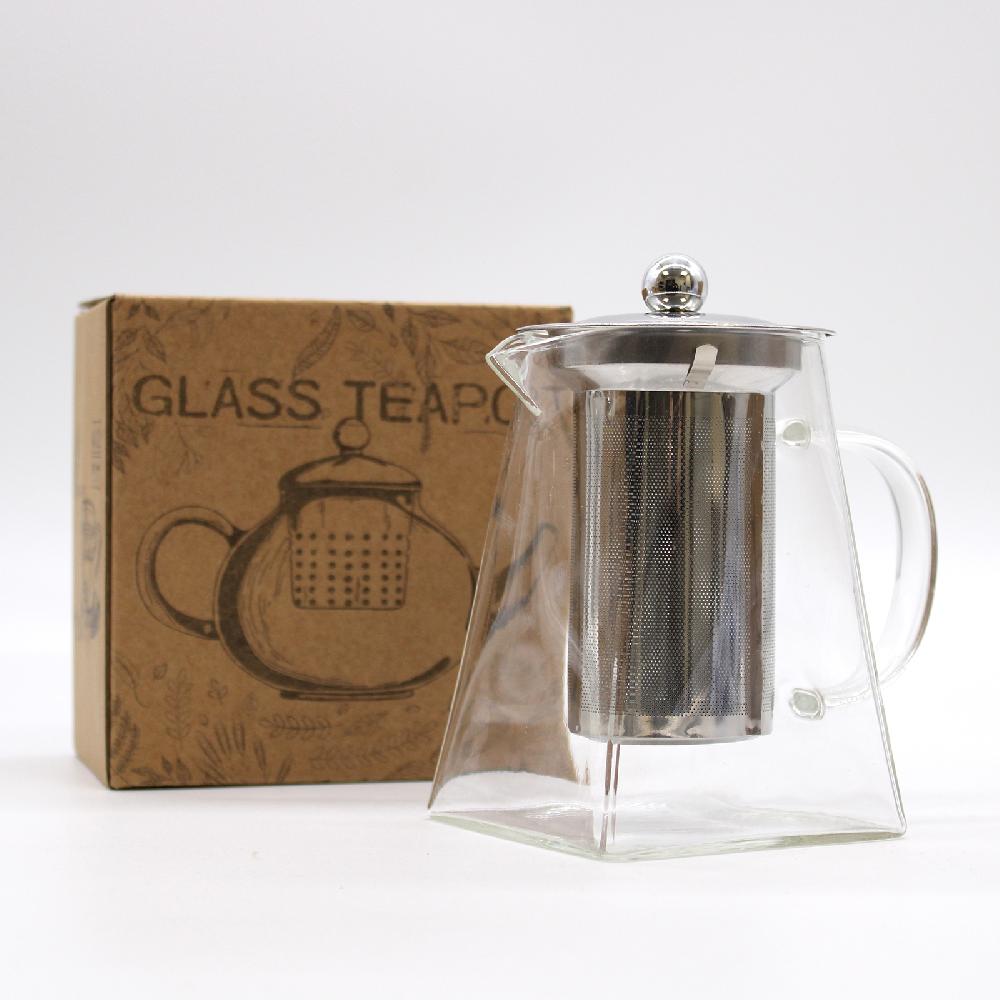 ancient wisdom Glass Infuser Teapot - Tower Shape - 750ml - Gift Boxed