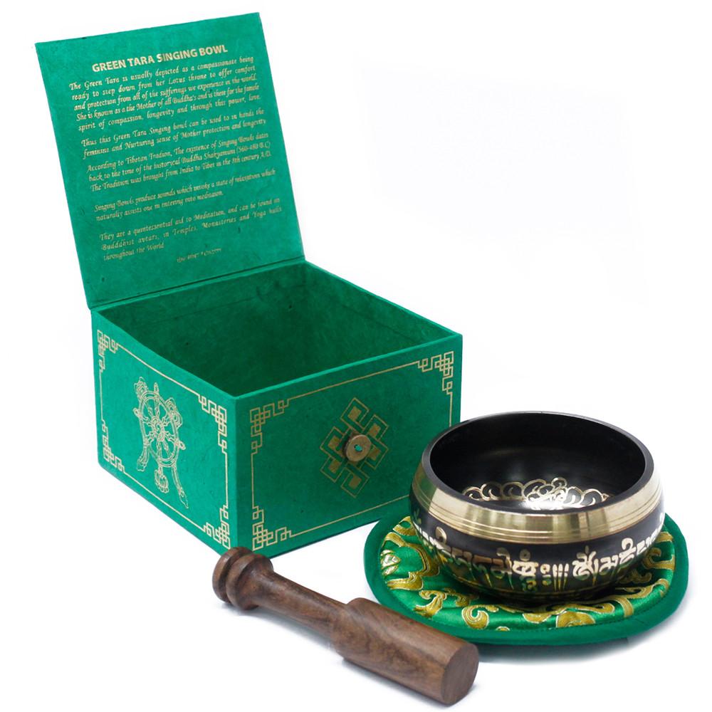 ancient wisdom Green Tara Singing Bowl Set 10cm (min 380gm)