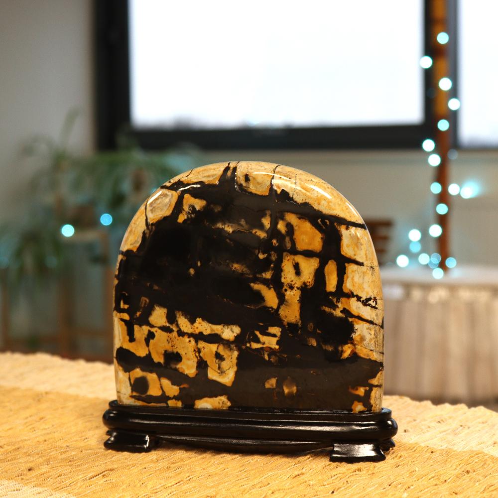 Ancient Wisdom Guohua Picture Stones - Large Arch - 150x160mm (approx 950gm)