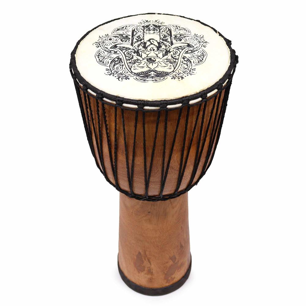 ancient wisdom Hamsa Wide Top Djembe Drum - 50cm High