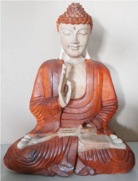 Ancient Wisdom Hand Carved Buddha Statue - 40cm Teaching Transmission