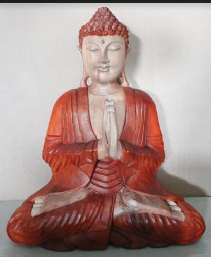 Ancient Wisdom Hand Carved Buddha Statue - 40cm Welcome