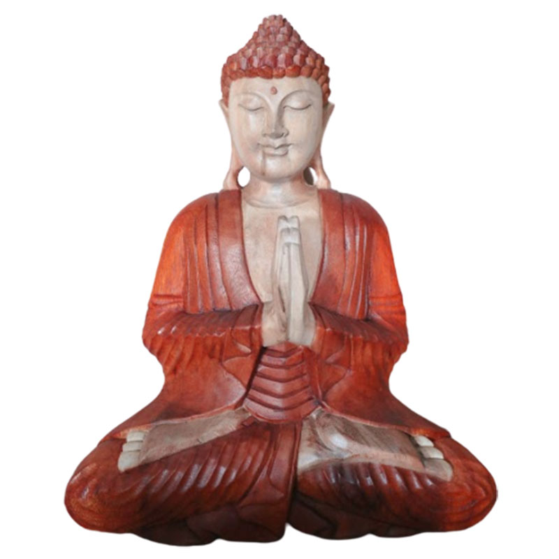 ancient wisdom Hand Carved Buddha Statue - 40cm Welcome