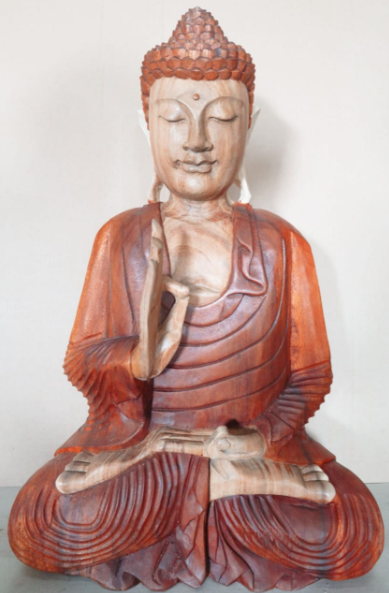 Ancient Wisdom Hand Carved Buddha Statue - 60cm Teaching Transmission