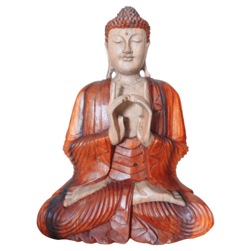 ancient wisdom Hand Carved Buddha Statue - 60cm Two Hands