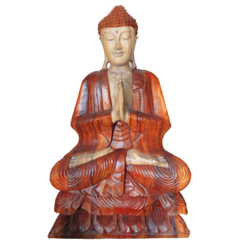 ancient wisdom Hand Carved Buddha Statue - 80cm Welcome