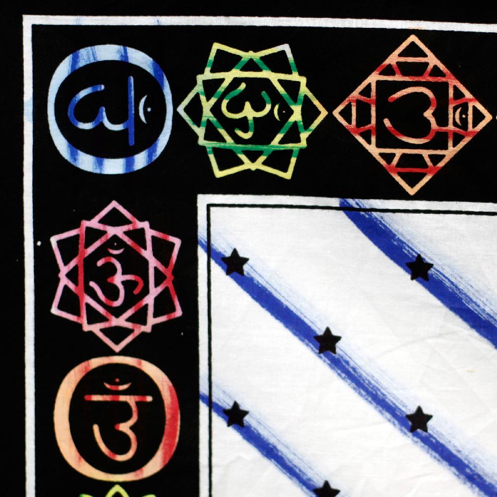 Ancient Wisdom Handbrushed Cotton Wall Art - Chakra Buddha