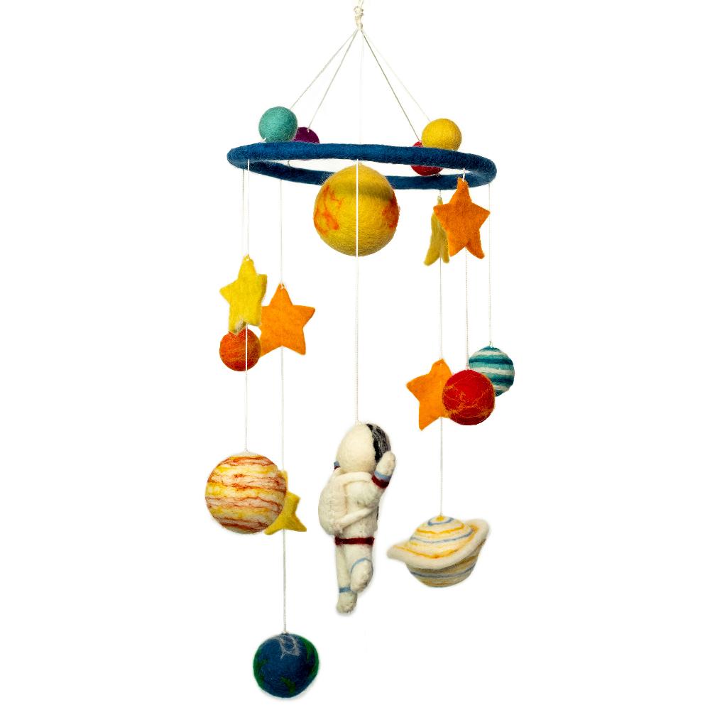 ancient wisdom Handmade Felt Mobile - Starman & Planets