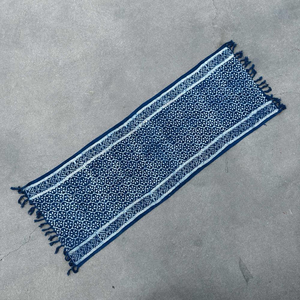 Ancient Wisdom Handmade Indigo Runner - 170x60cm - Madjid Tiles