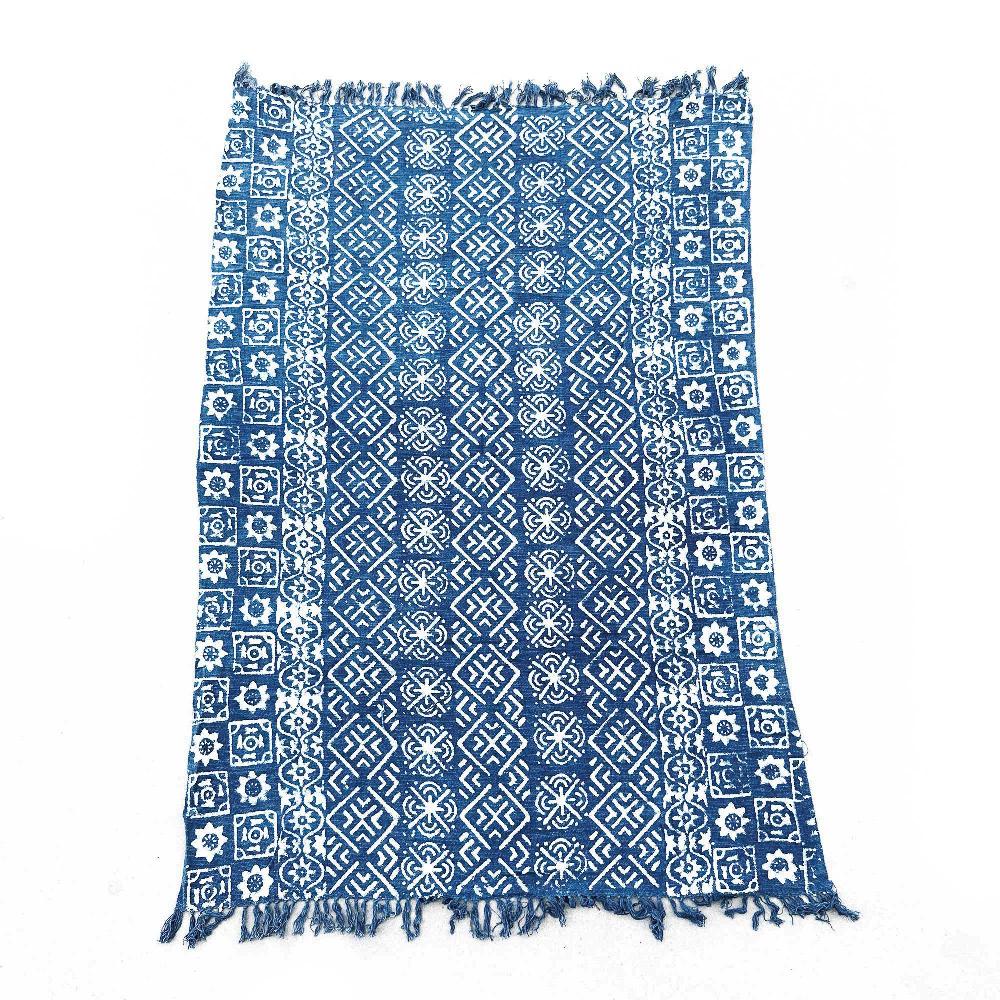 Ancient Wisdom Handmade Indigo Throw - 170x120cm - Desi Stripes
