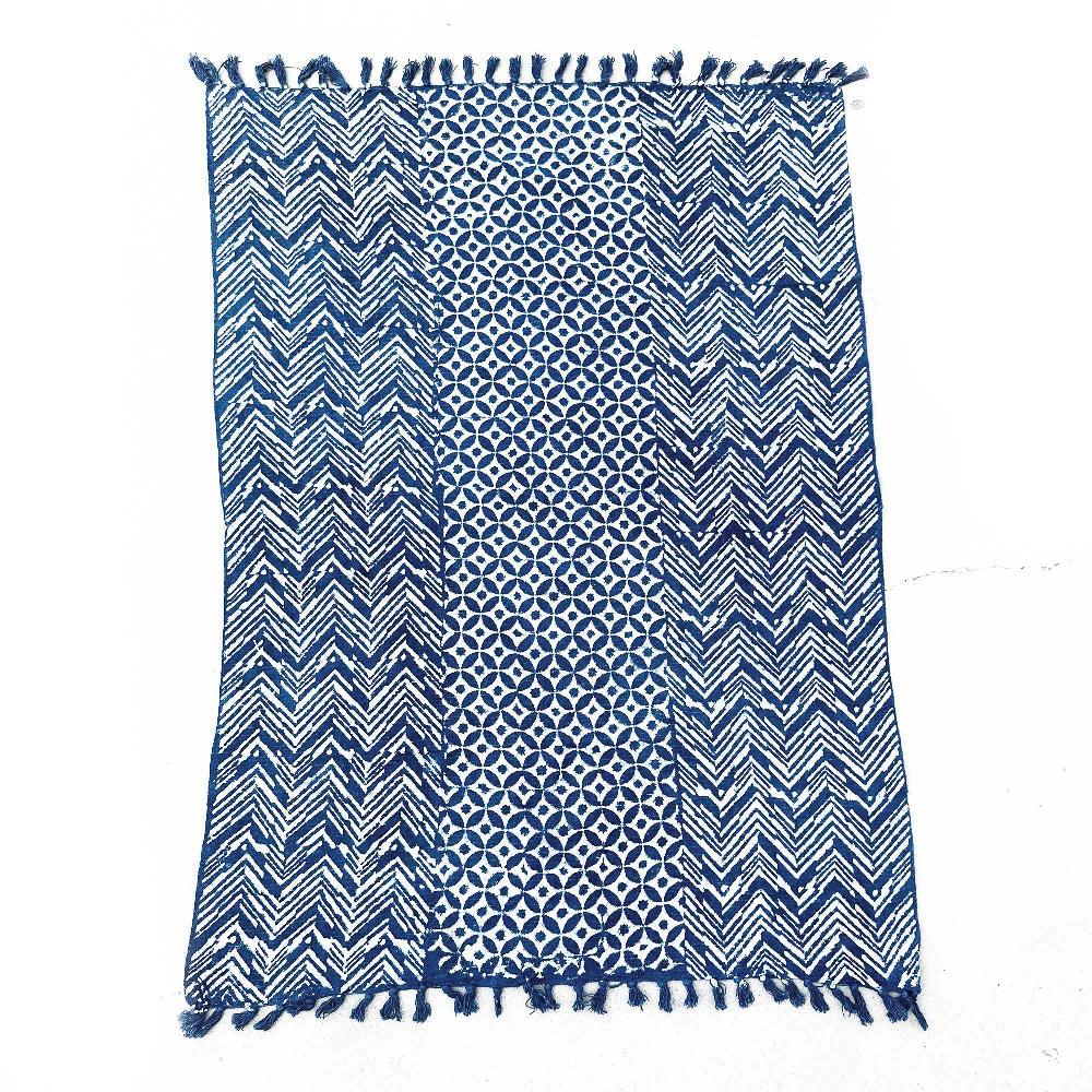 Ancient Wisdom Handmade Indigo Throw - 170x120cm - Namoona Waves