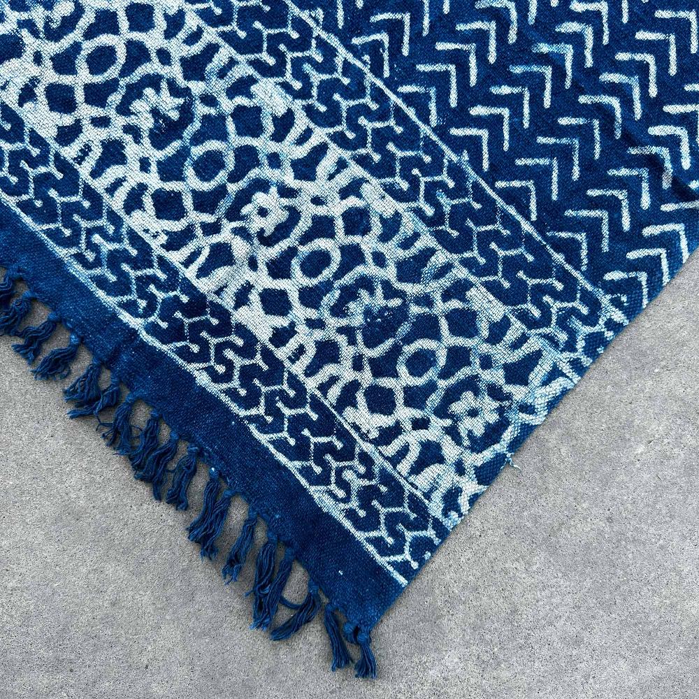 Ancient Wisdom Handmade Indigo Throw - 170x120cm - Seedha Arrows