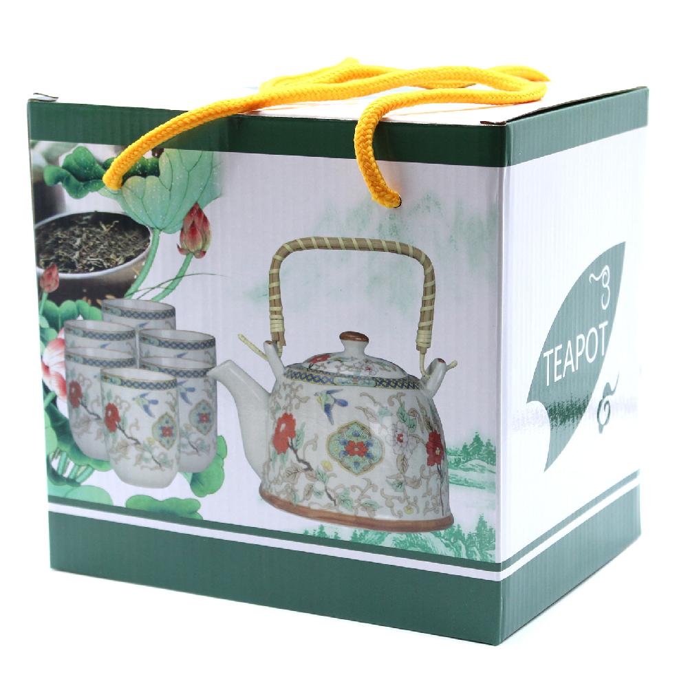 Ancient Wisdom Herbal Teapot Set - White Stone Oriental
