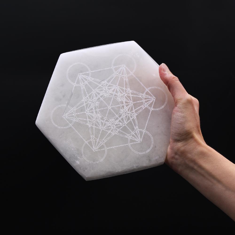 Ancient Wisdom Hexagonal Charging Plate 18cm - Direction & Decision