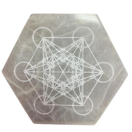 ancient wisdom Hexagonal Charging Plate 18cm - Direction & Decision