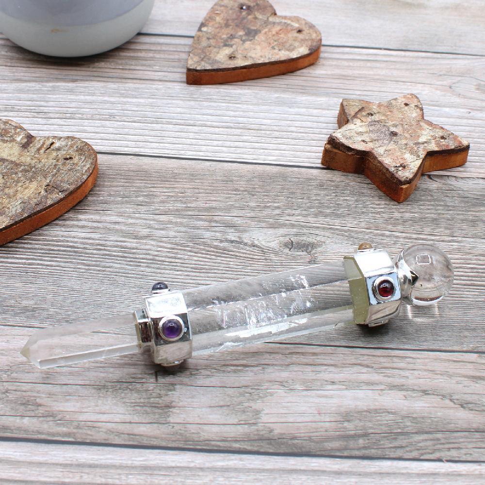 Ancient Wisdom Hexagonal Crystal Healing Wand - 12cm - Rock Quartz