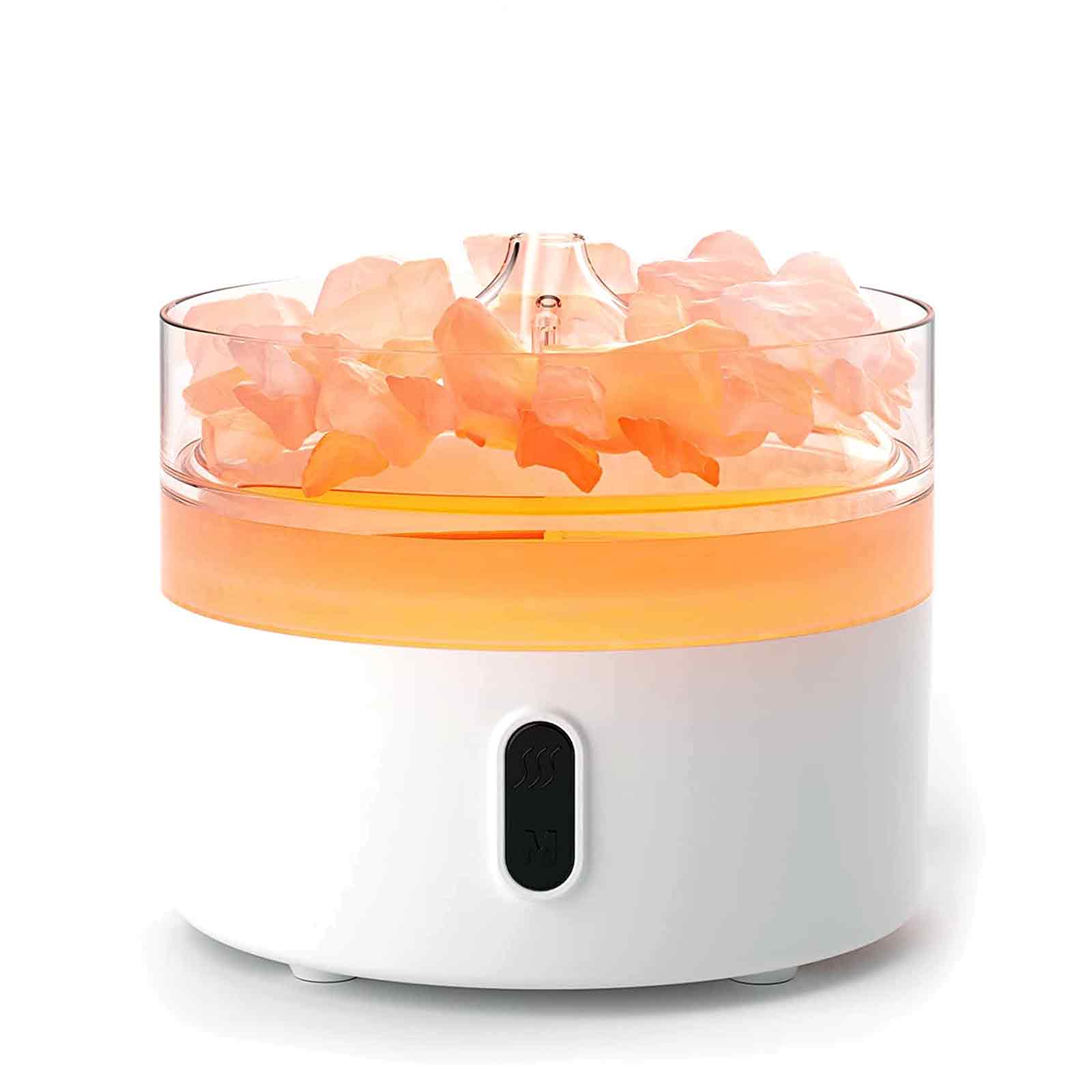 ancient wisdom Himalayan Salt Aroma Diffuser - Night Light - USB-C - Flame Effect (Salt included)