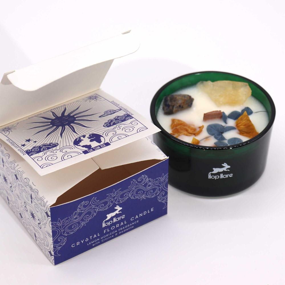 Ancient Wisdom Hop Hare Crystal Magic Flower Candle - The Sun