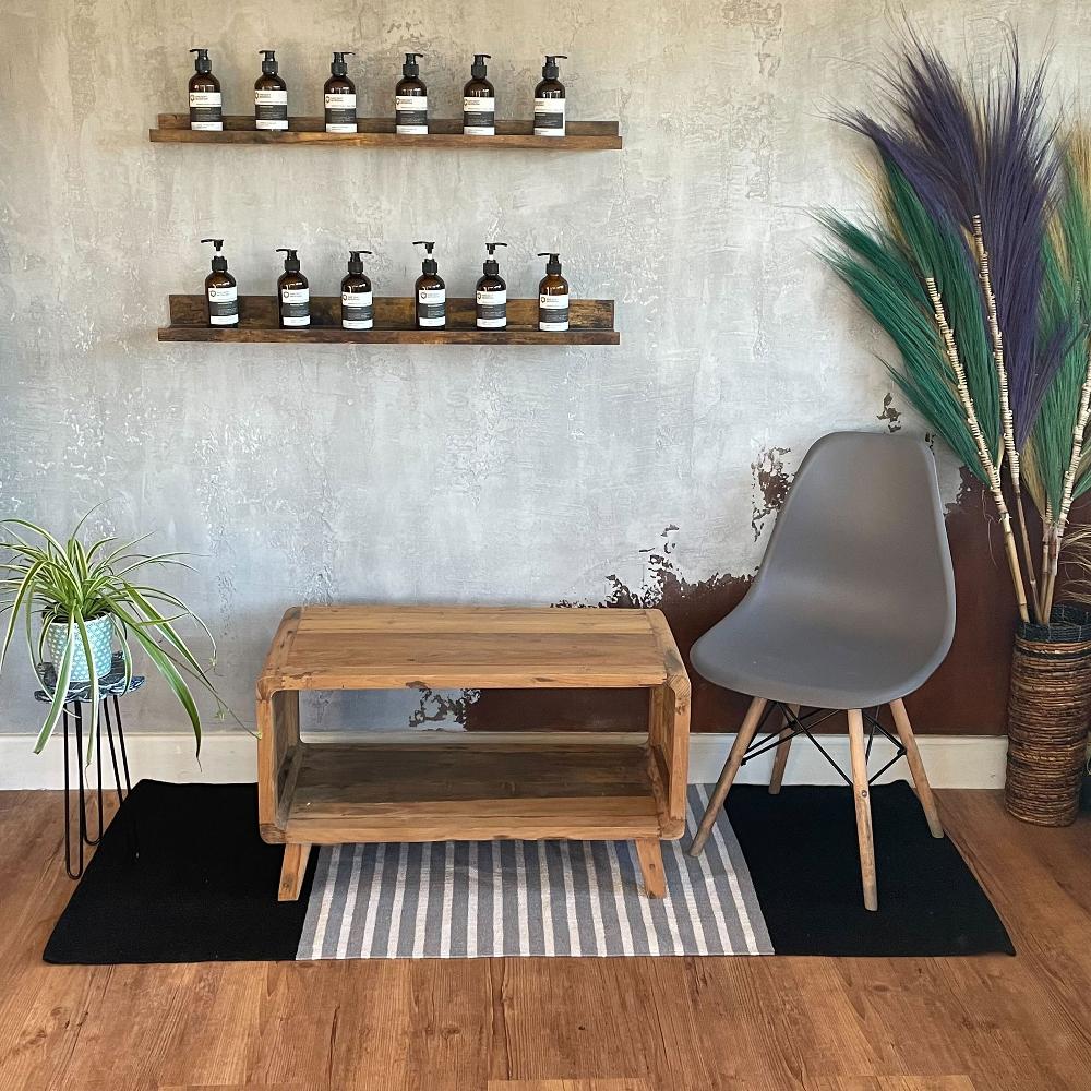 Ancient Wisdom Indian Cotton Rug - 70x170cm - Black / Grey