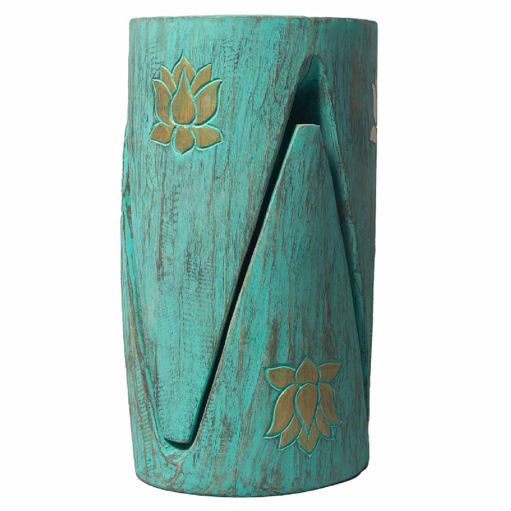 Ancient Wisdom Interlocking Table/Stool Set Of 2 - Lrg Turquoise