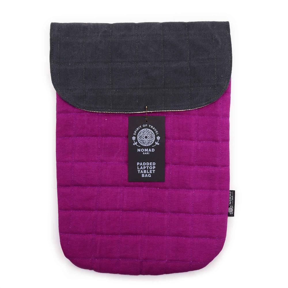 ancient wisdom Laptop Padded Pouch - Purple Haze - 14oz Stonewash