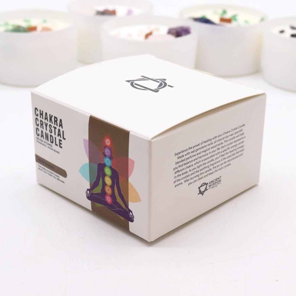 Ancient Wisdom Large Chakra Crystal Candle - Seven Chakras