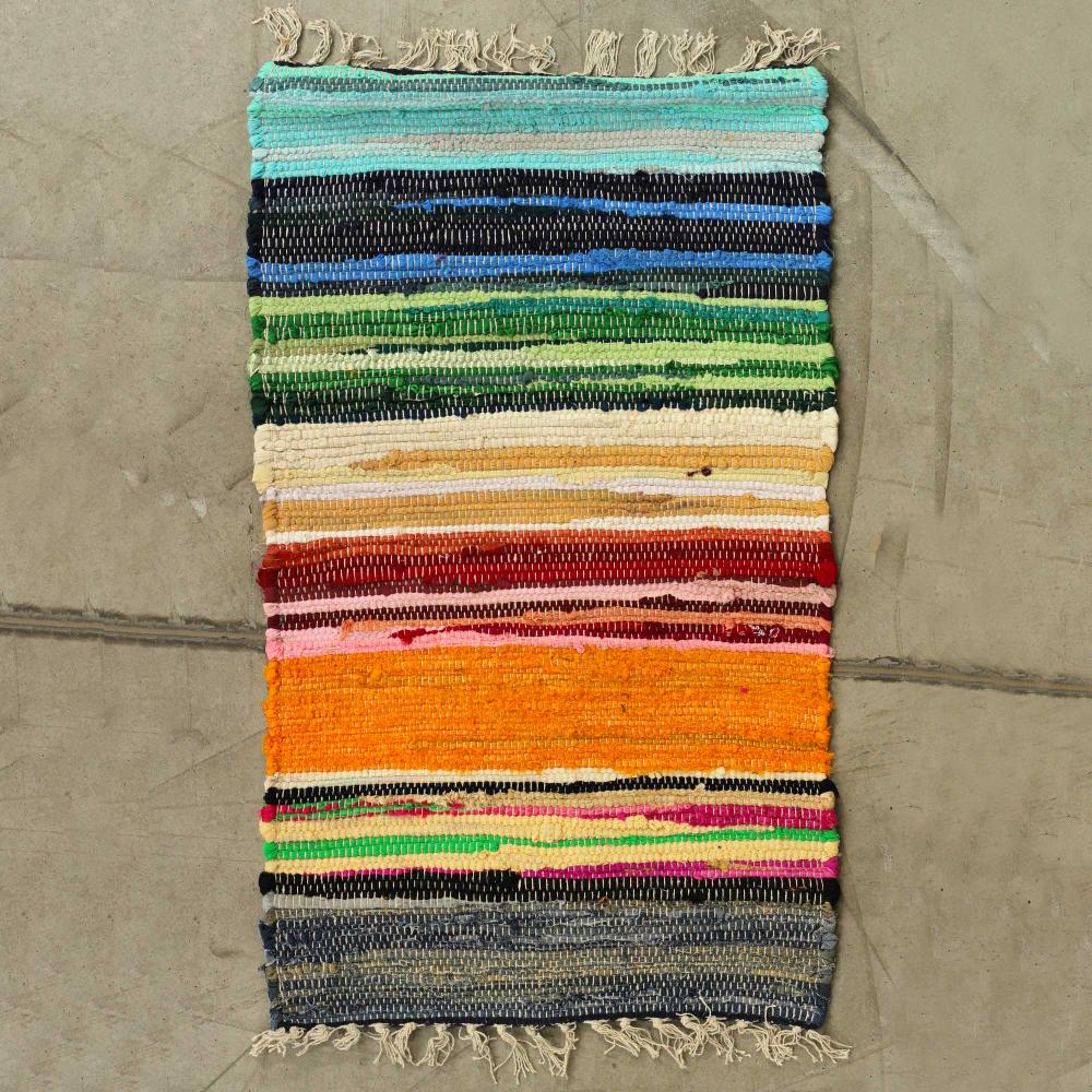 Ancient Wisdom Large Rag Rug - 150x90cm - Premium Quality - Rainbow Colours