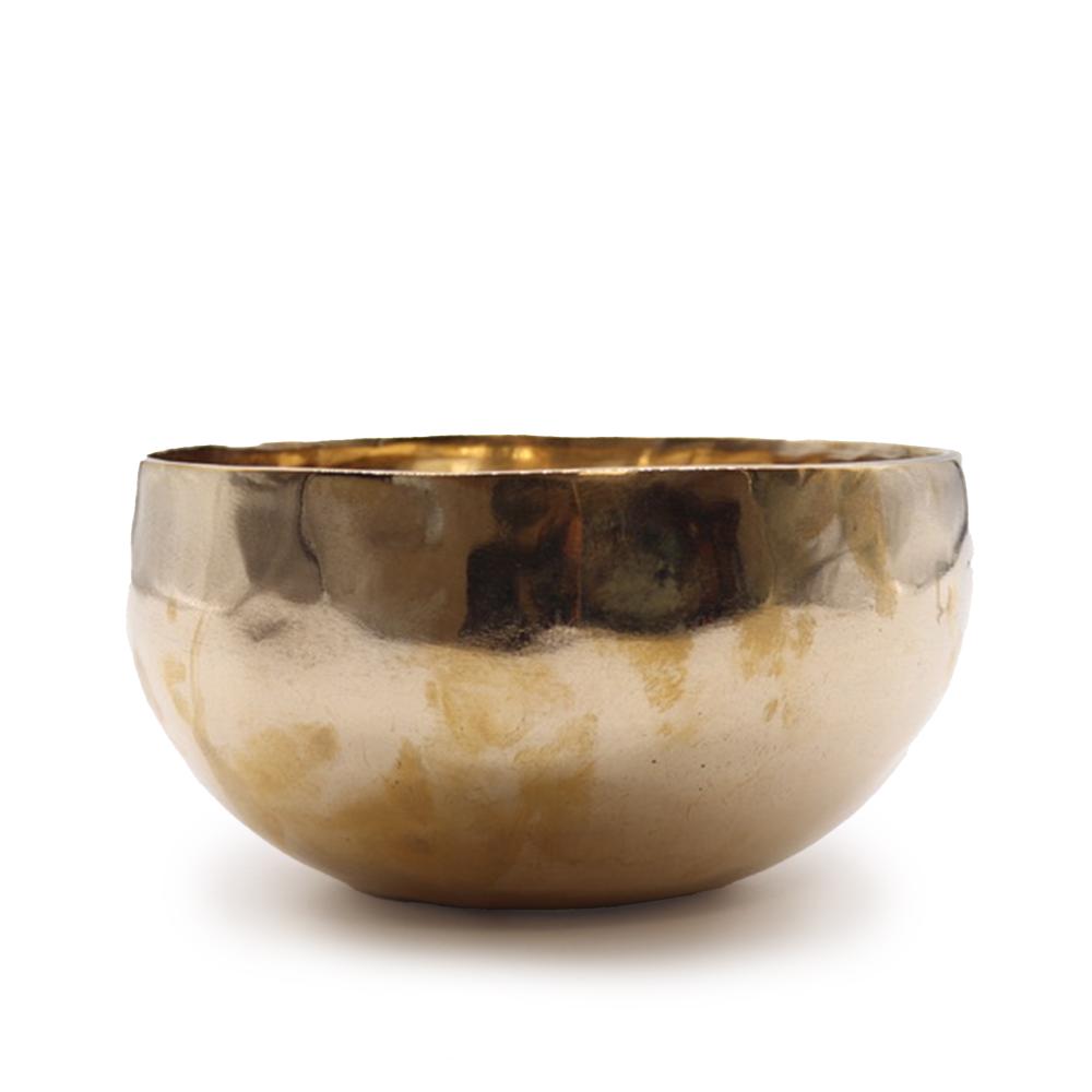 ancient wisdom Large Shining Bell-Metal Handmade Singing Bowl (approx 850g) - 17cm