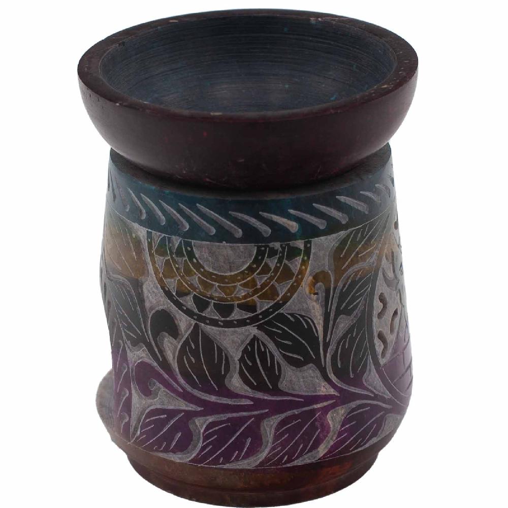 Ancient Wisdom Large Soapstone Oil Burner 13x10cm - Elephant - Five Colours
