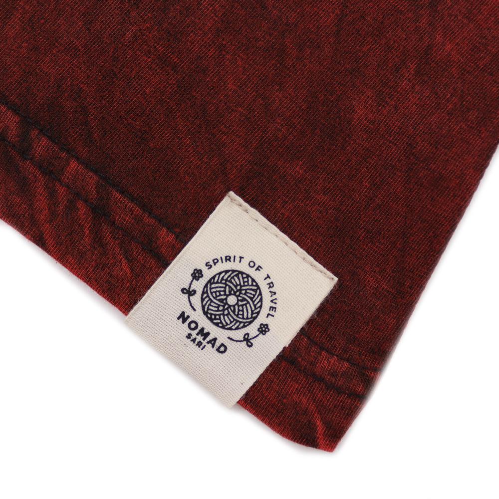 Ancient Wisdom Large Stone Washed T-Shirt - Mandala - Maroon