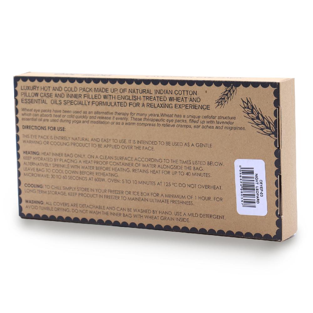 Ancient Wisdom Lavender Natural Cotton And Juco Eye Pillow In Gift Box - Night Leopard