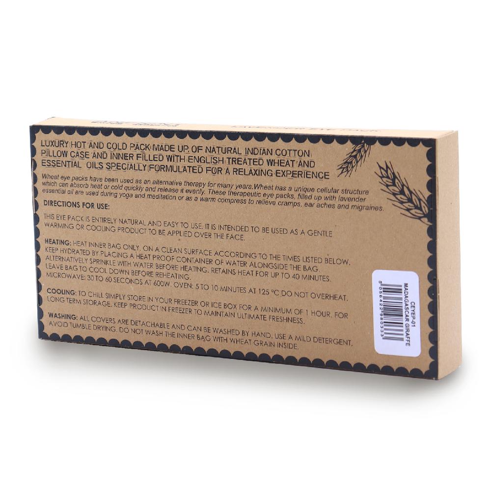 Ancient Wisdom Lavender Natural Cotton And Juco Eye Pillow In Gift Box - Madagascar Giraffe