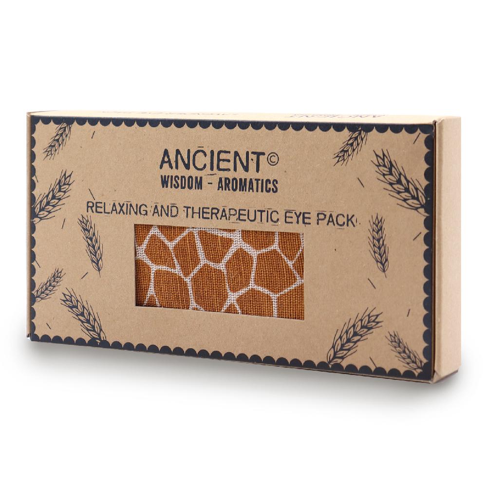 ancient wisdom Lavender Natural Cotton and Juco Eye Pillow in Gift Box - Madagascar Giraffe