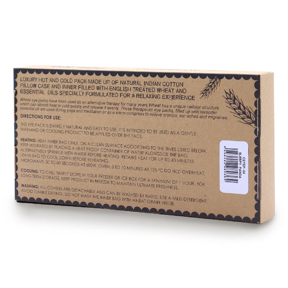 Ancient Wisdom Lavender Natural Cotton And Juco Eye Pillow In Gift Box - Sleepy Panda