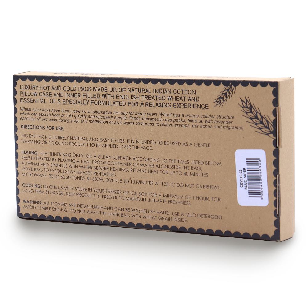 Ancient Wisdom Lavender Natural Cotton And Juco Eye Pillow In Gift Box - Blue Viper