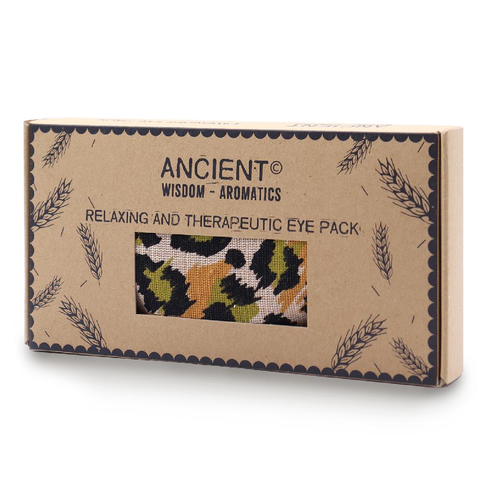 ancient wisdom Lavender Natural Cotton and Juco Eye Pillow in Gift Box - Night Leopard