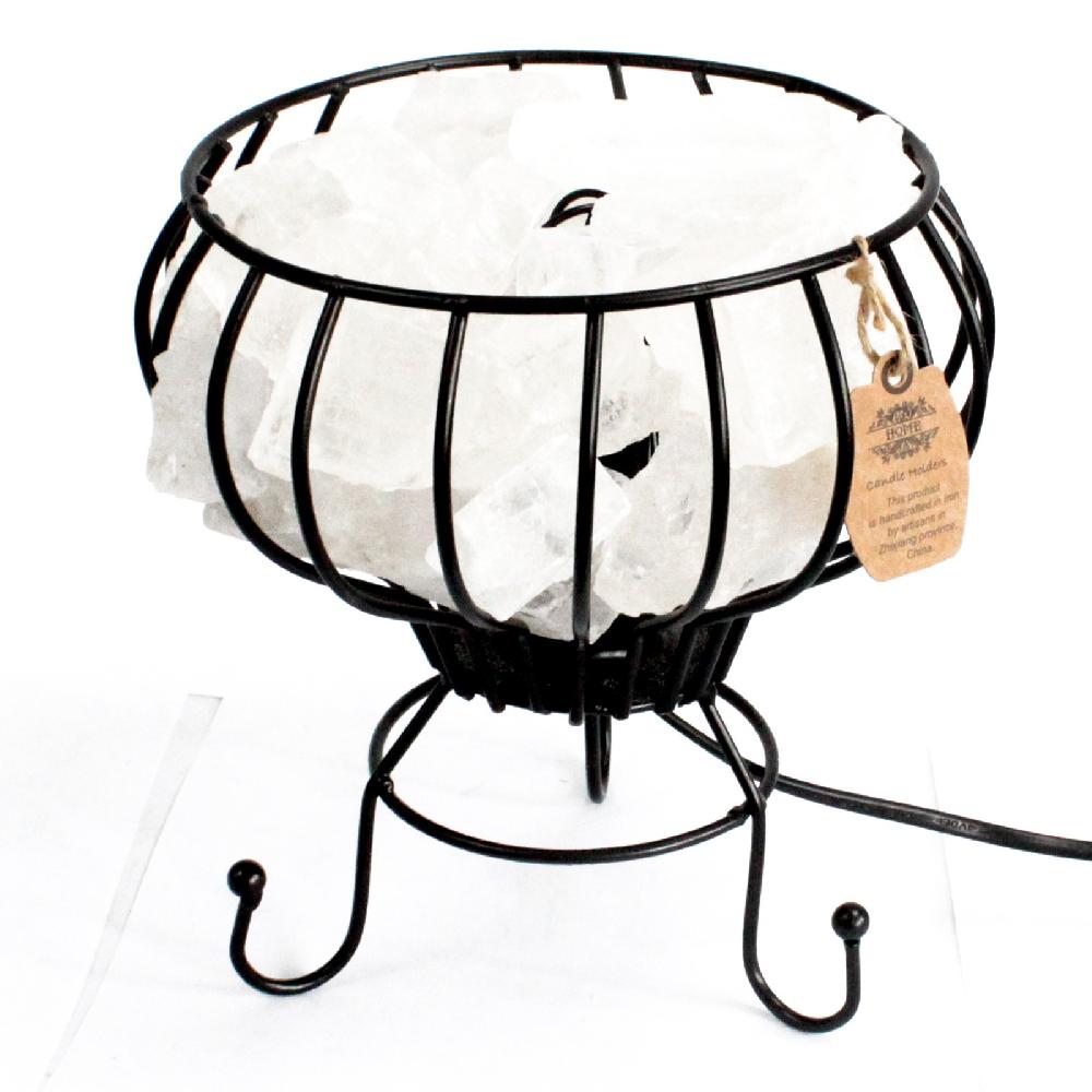 Ancient Wisdom Low Salt Rock Brazier White Salt Chunks Cable & Bulb