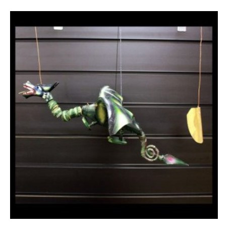Ancient Wisdom Lrg Green Coconut Dragon Mobile 50cm