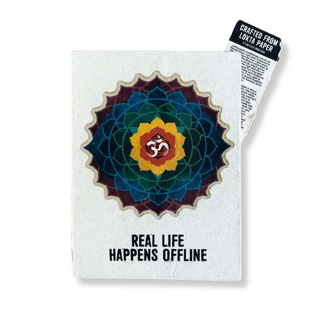 Ancient Wisdom Lrg Lokta Inspiration Notebook (21x15cm) - 45 Leafs - Real Life - Inc Bookmark