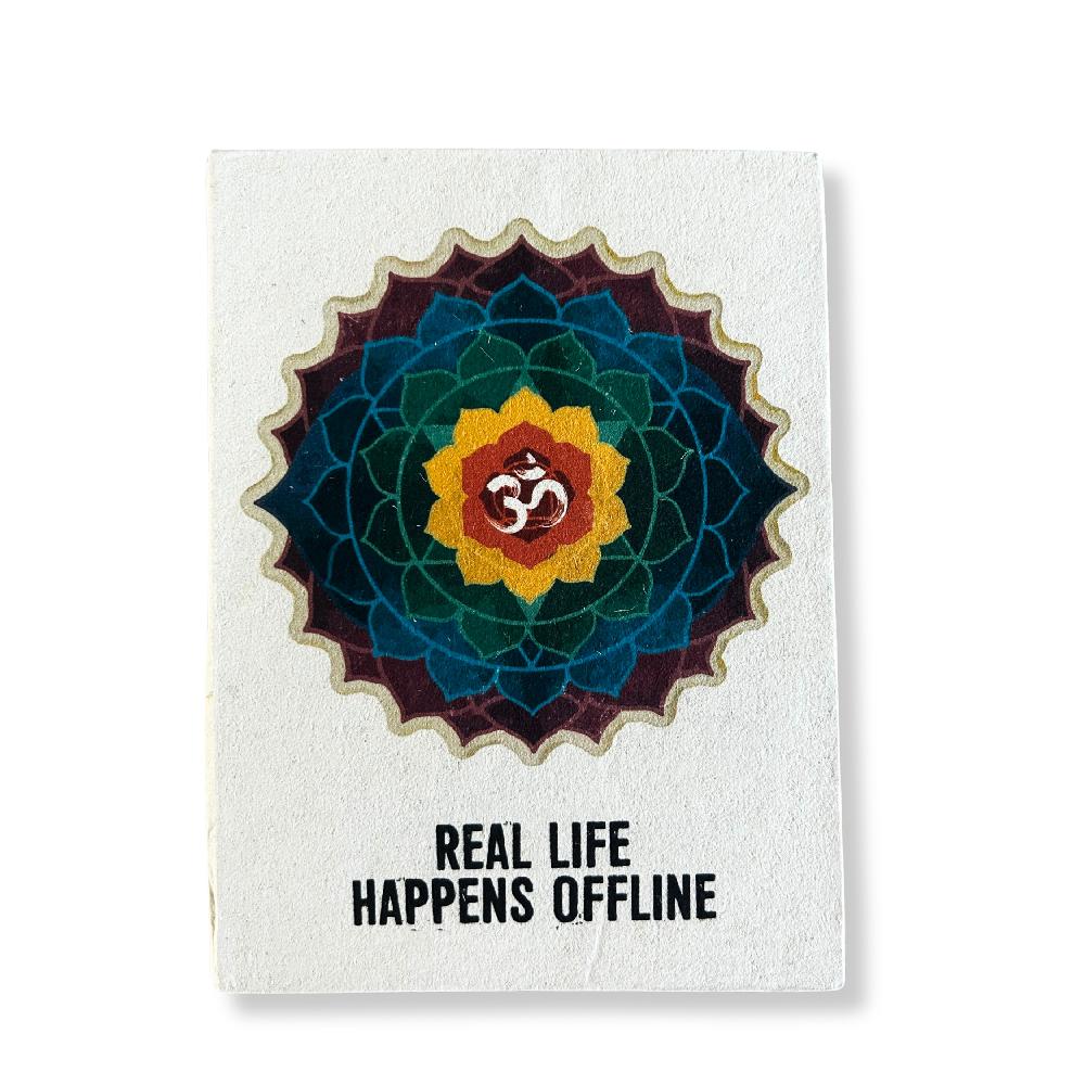 ancient wisdom Lrg Lokta Inspiration Notebook (21x15cm) - 45 leafs - Real Life - inc bookmark