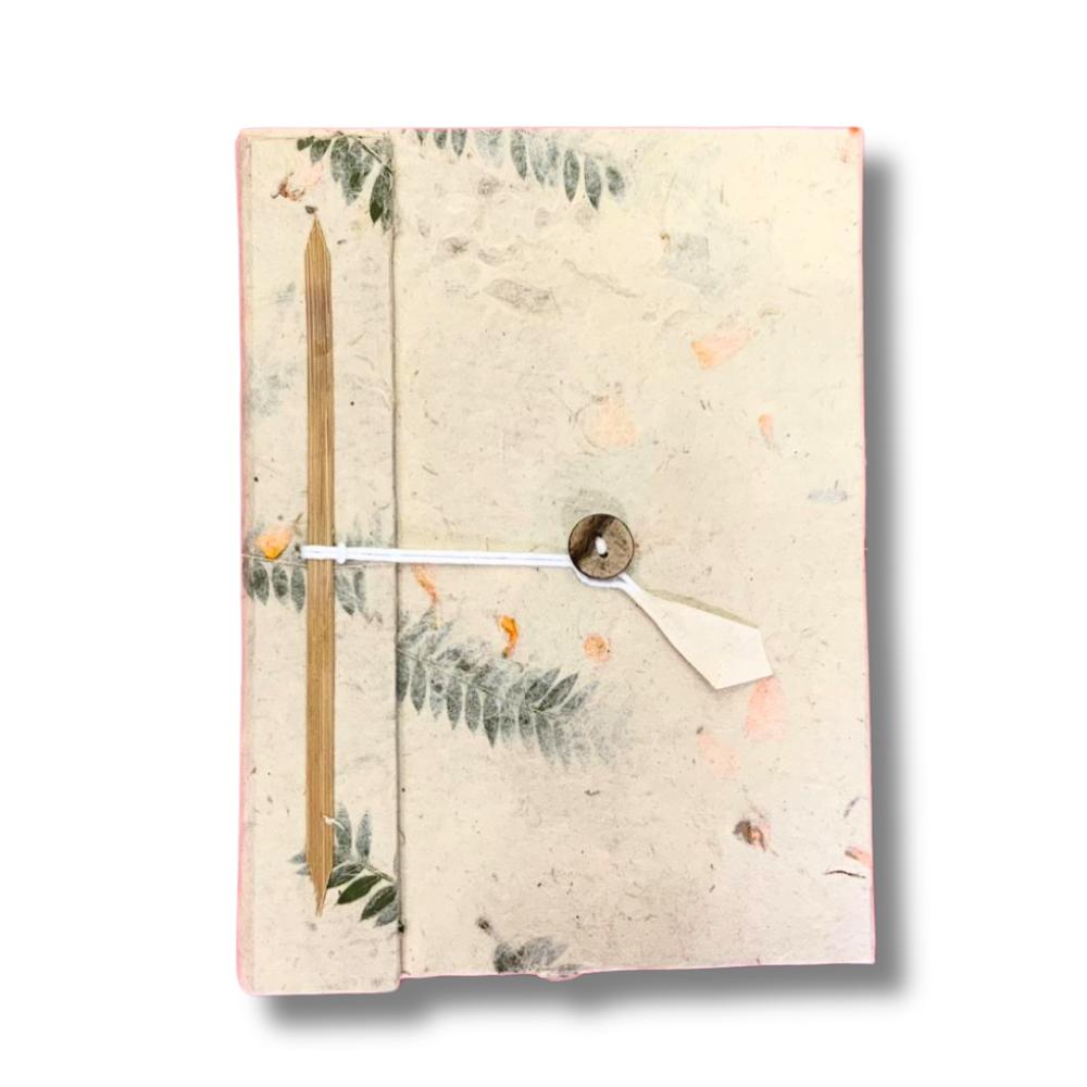 ancient wisdom Lrg Lokta Mixed Flowers Notebook (21x15cm) - 45 leafs - inc bookmark