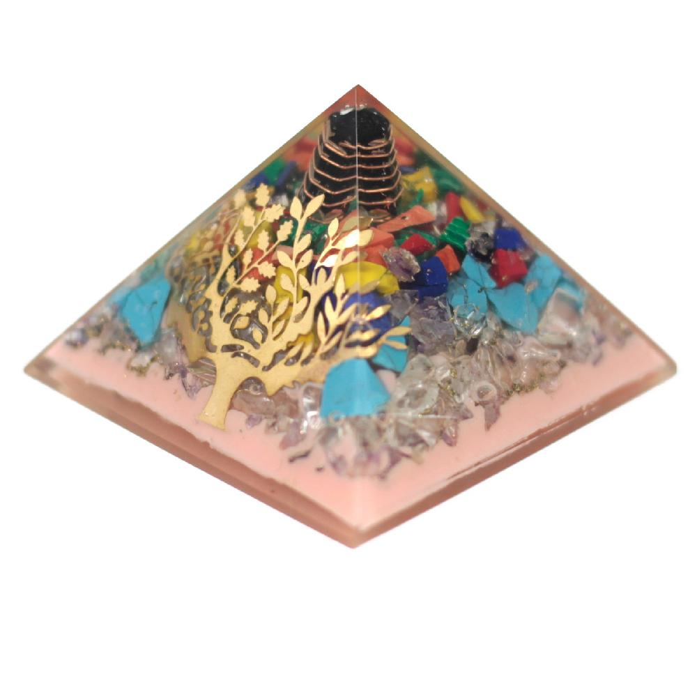 Ancient Wisdom Lrg Organite Pyramid 70mm - Tree（earth Base)