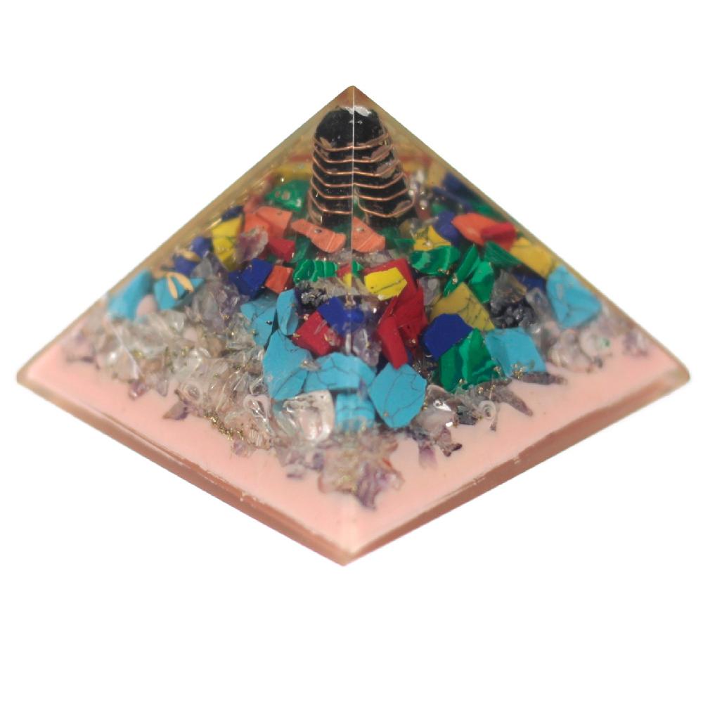 Ancient Wisdom Lrg Organite Pyramid 70mm - Tree（earth Base)